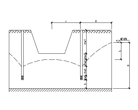 降水、沉井及頂管施工方案簡(jiǎn)圖